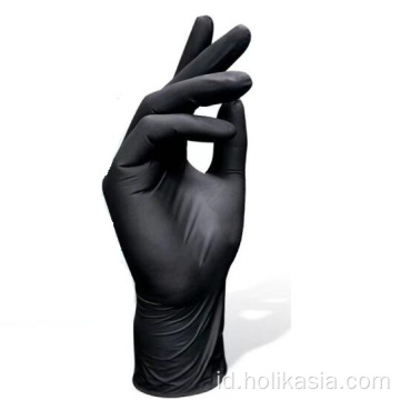 9 inci sarung tangan nitril industri hitam sekali pakai